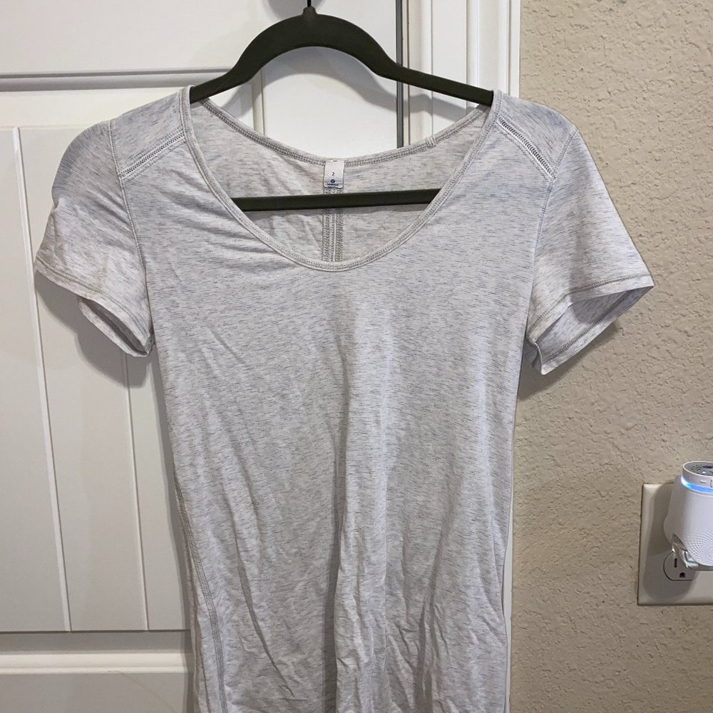 White/ cream lululemon t shirt